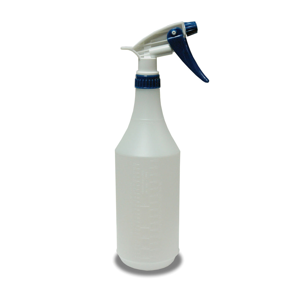 24 Fl Oz Plastic Spray Bottle White With Chemical Resistant Trigger