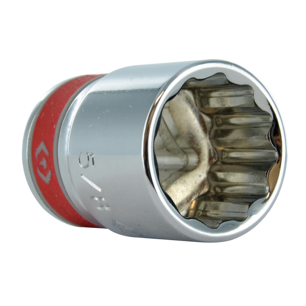 1 Inch X 3/8 Inch Sae Chrome Vanadium Alloy Steel 12 Point Socket