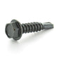 #10 x 1-3/4 Inch Black Oxide Hardened Steel #3 Point Indented Hex Washer Head Self-Drilling Tek Screw
