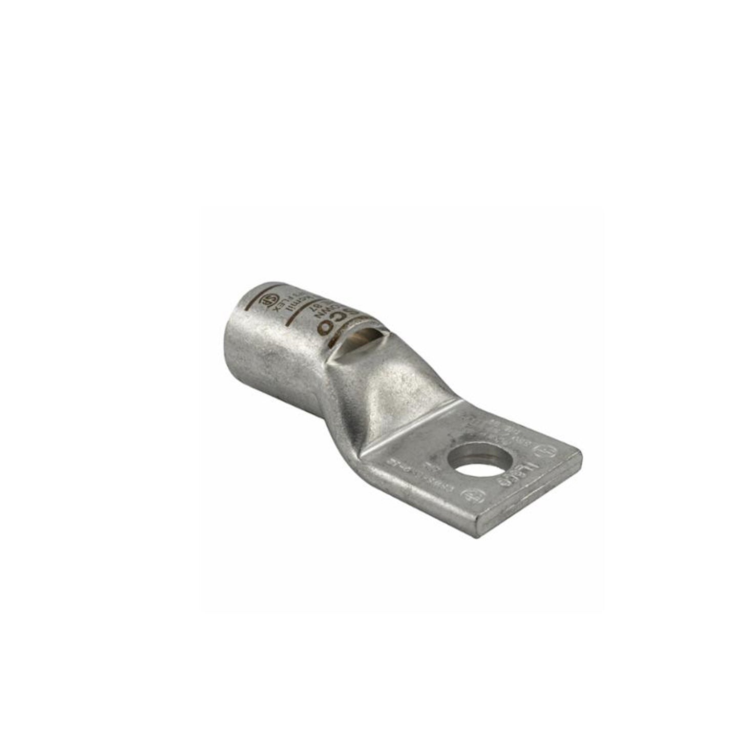 4 Awg 0.343 Inch Stud 1 Hole Copper Standard Barrel Compression Lug