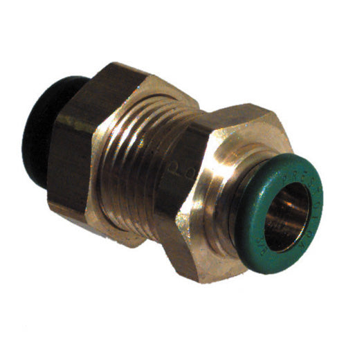 5/32 Inch Nickel Plated Brass Push-In Tube Bulkhead Union