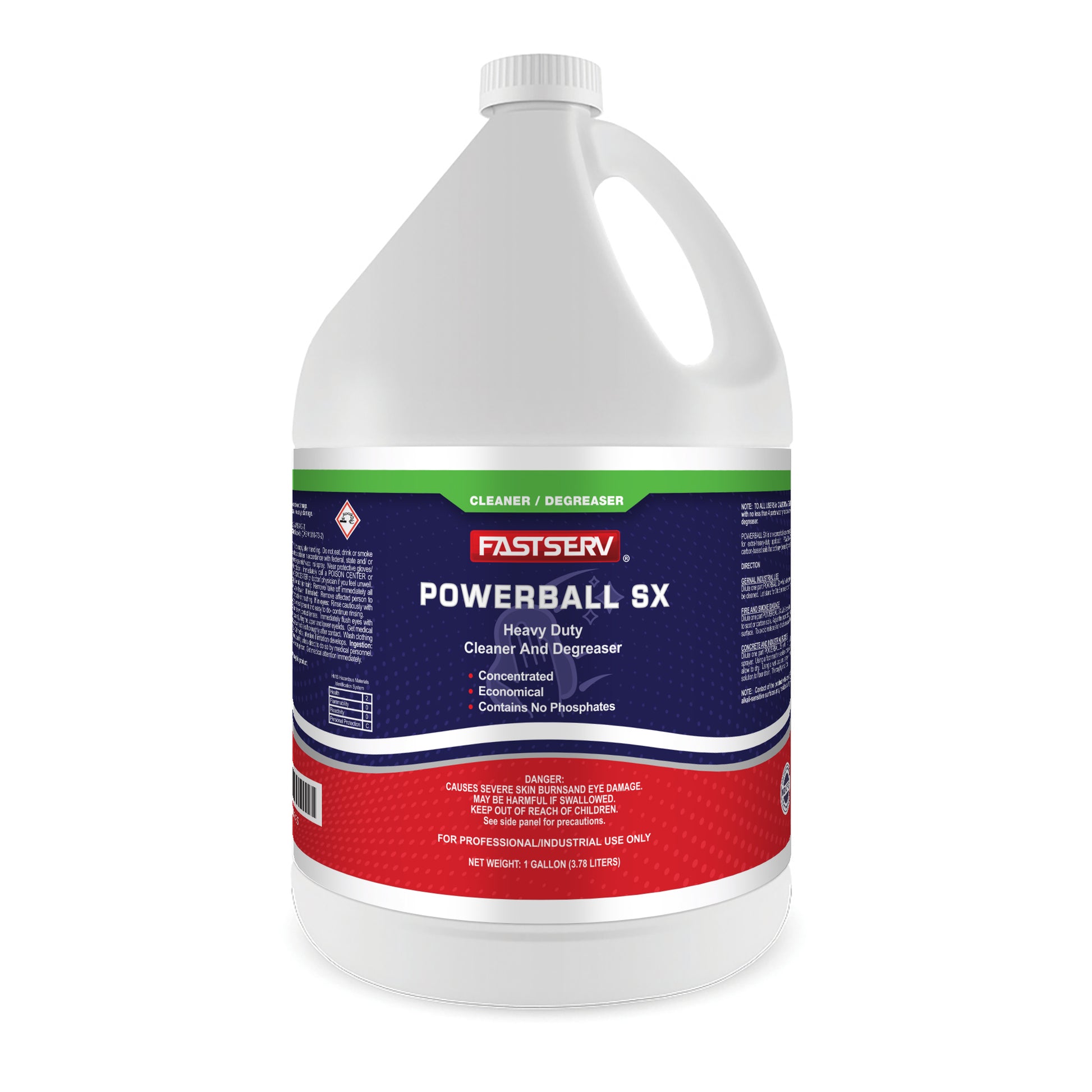 FastServ Powerball SX Heavy-Duty Cleaner & Degreaser - 1 Gallon Bottle