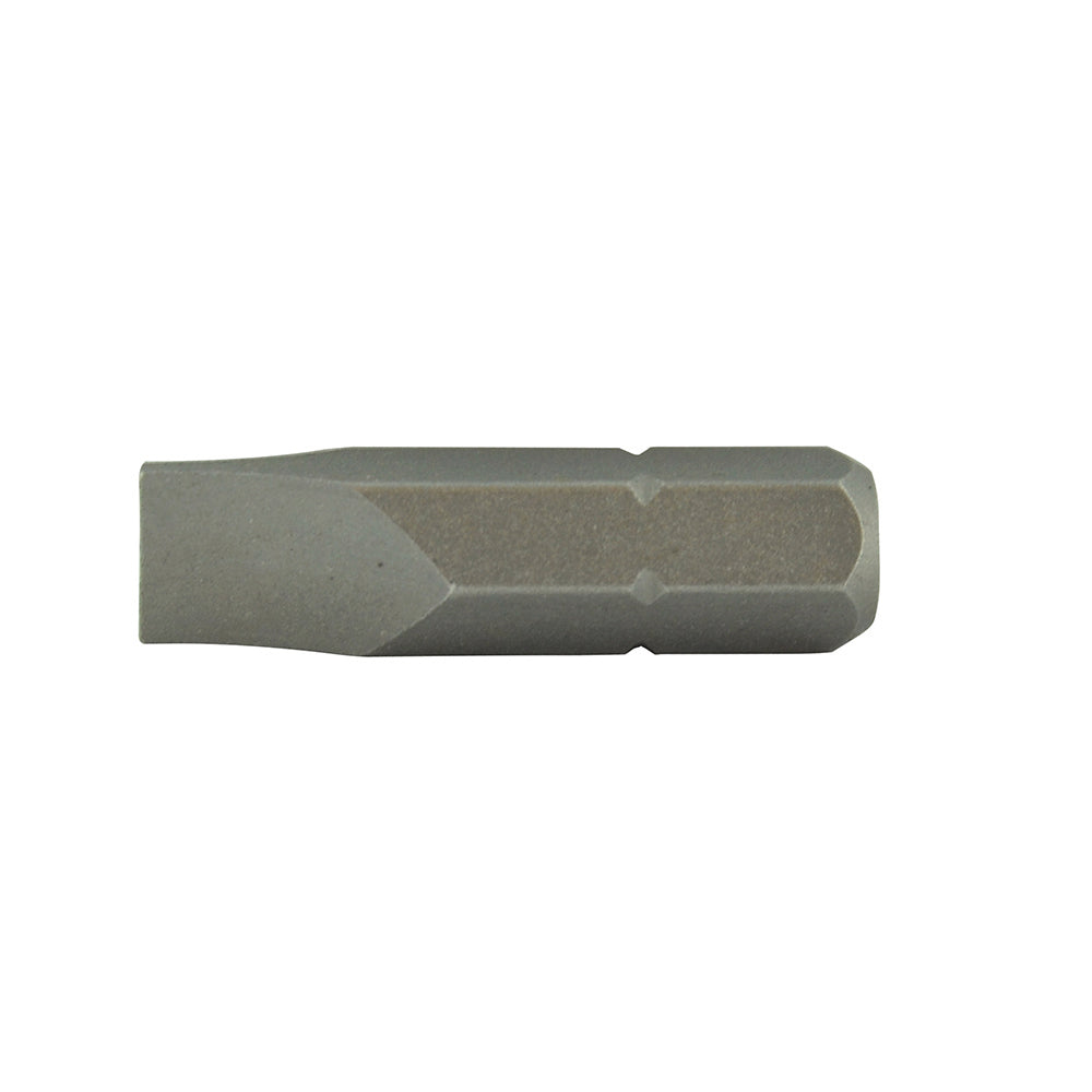 Slotted Drive 1/4 Inch Hex Shank #10-12 Tip 1 Inch Length Steel Insert Bit