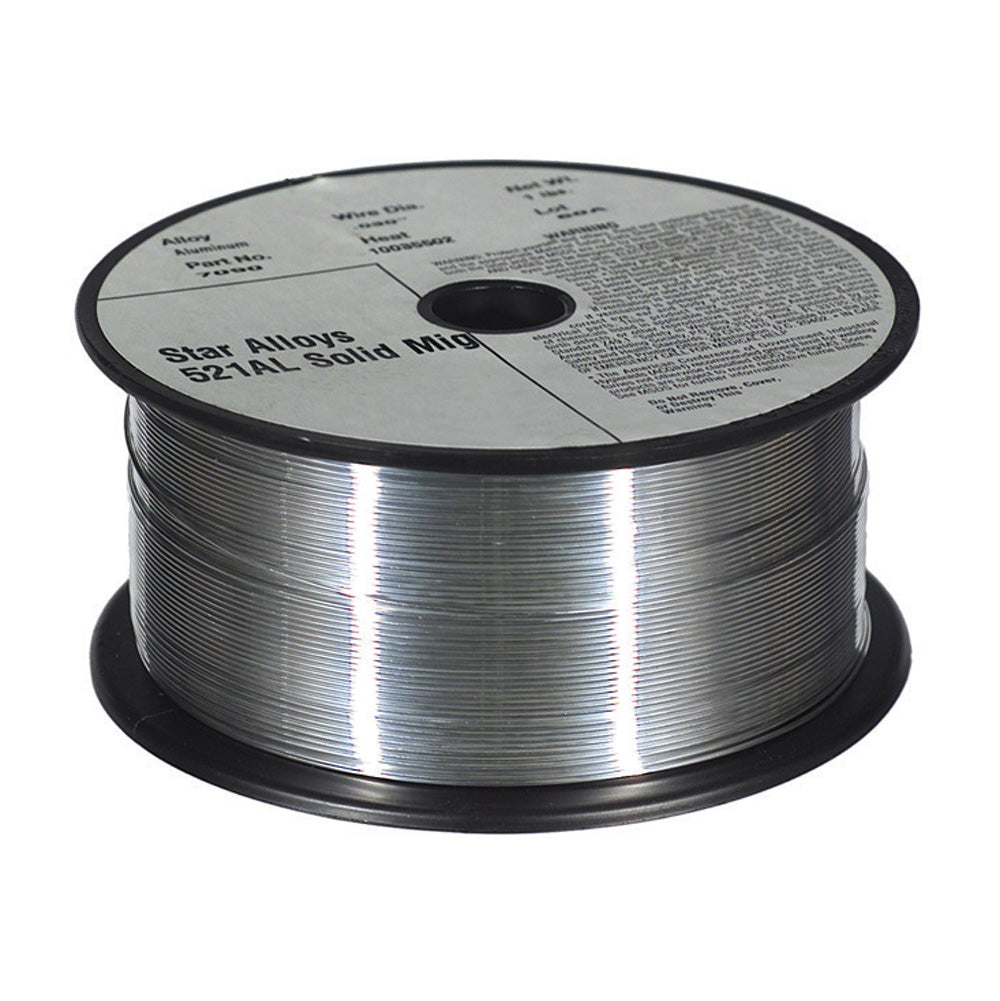 Star-Alloys 0.035 Inch 521Al Aluminum Solid Mig Wire - 3 Lb