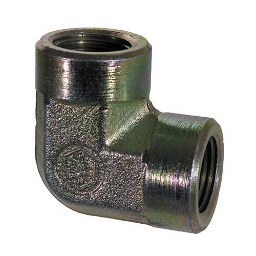 1 Inch 2200 psi Zinc Plated Yellow Dichromate Carbon Steel 90 Degree Elbow