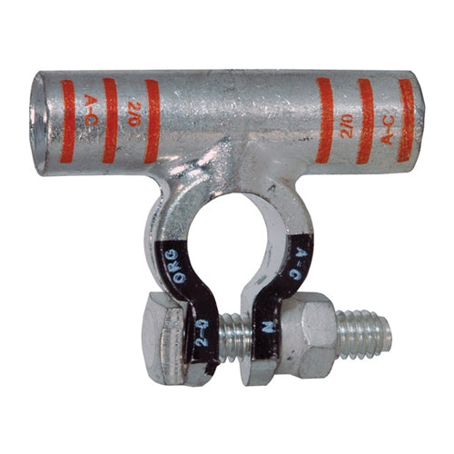 2/0 Awg Orange A-C Electro-Tin Plated Solid Cast Copper Heavy Duty Negative Eco-Max® Flag Battery Terminal