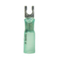 16-14 Gauge Snap Spade (Fork) Terminal #8 Stud Heat Shrink Nylon Insulated Blue