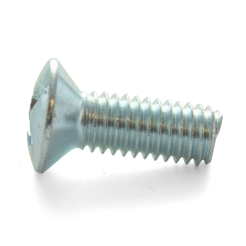 M4 x 0.7 x 8 mm Coarse Class 4.8 Zinc Plated Steel Phillips Drive Oval Countersunk Head Machine Screw