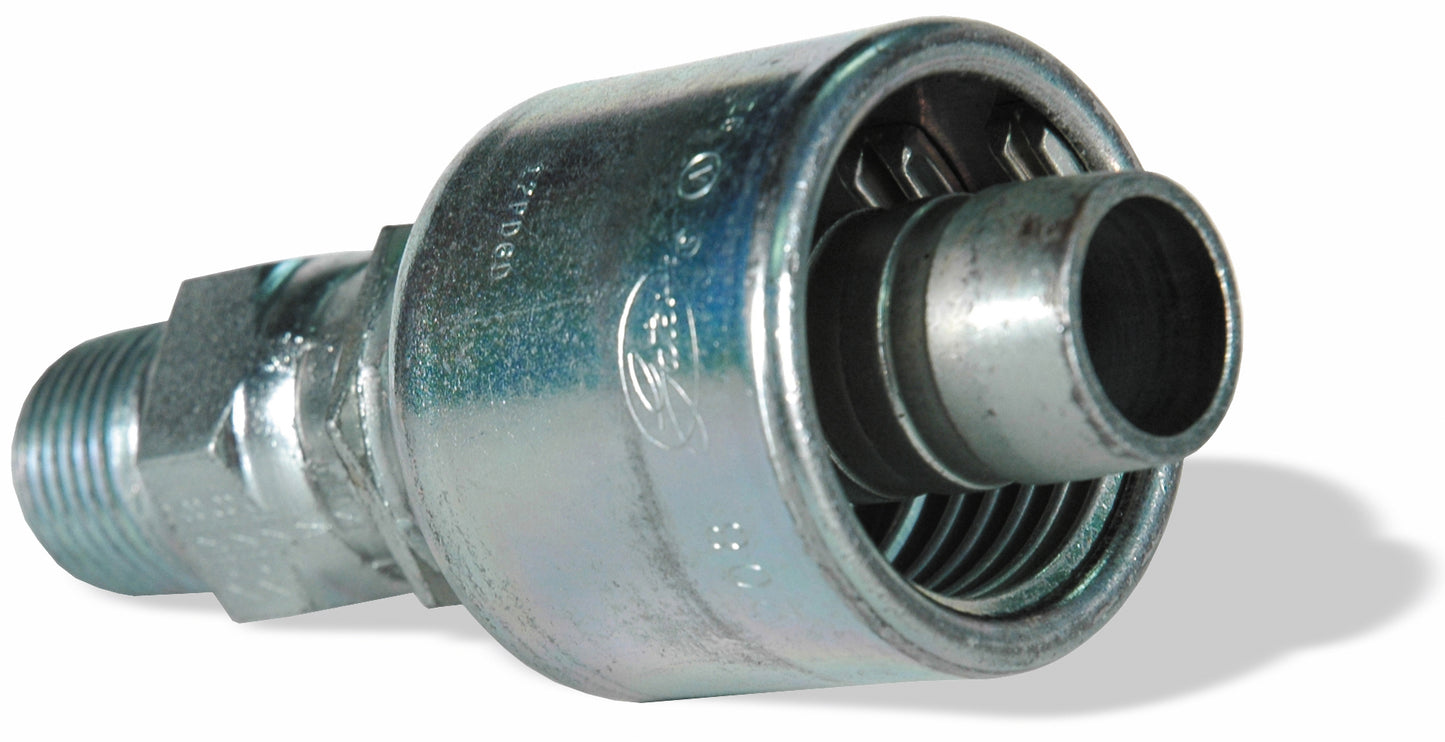 1/2 Inch x 3/4 Inch Male Pipe Swivel (NPTF - Without 30 Degree Cone Seat) Tuffcoat Lead Free MegaCrimp Coupling