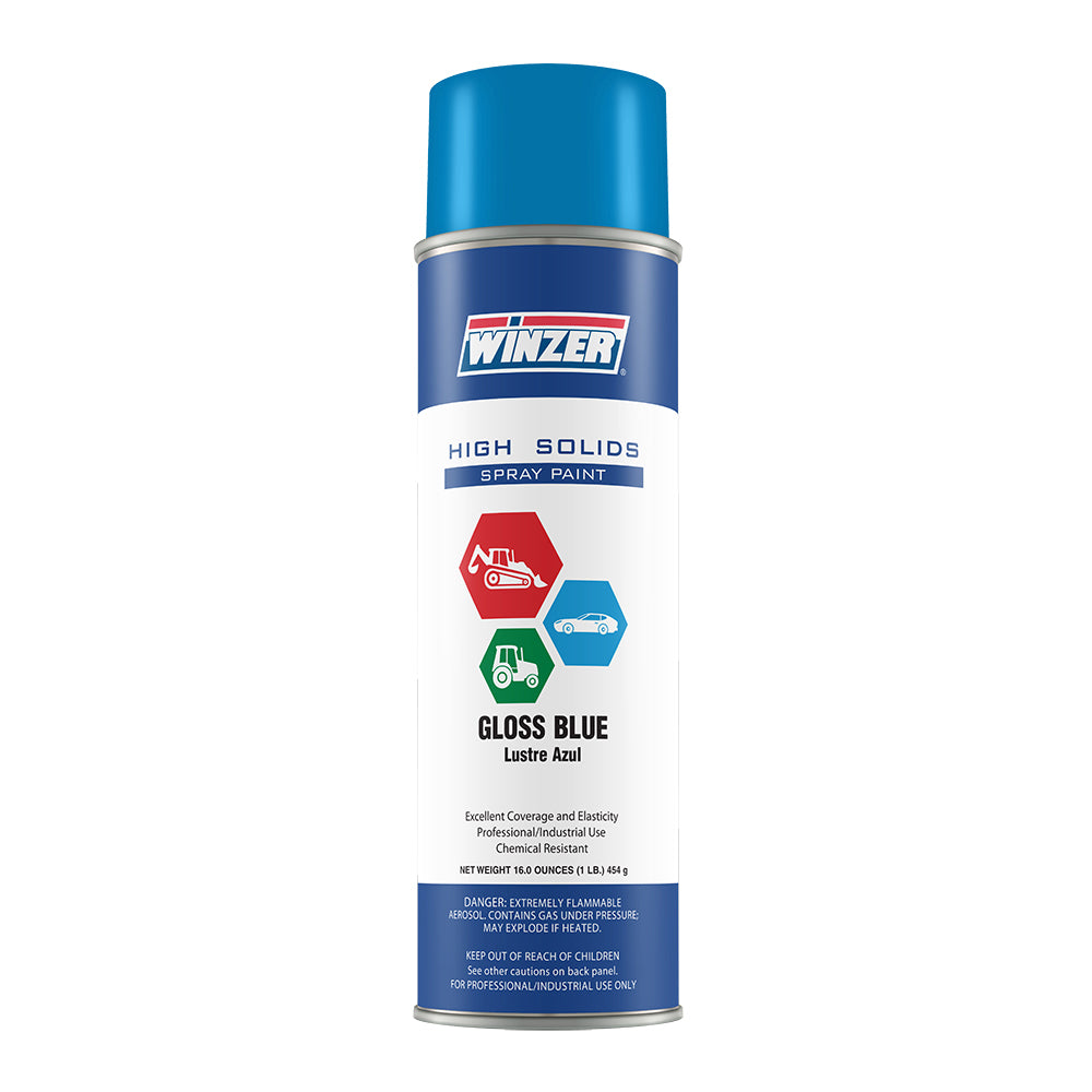 Winzer High Solids Gloss Safety Blue Spray Paint 16 Oz Net Wt - Aerosol