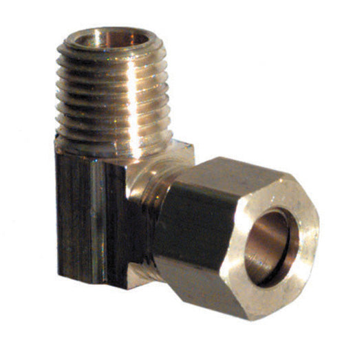1/2 Inch Tube X  3/8 Inch Male Pipe Brass Compression Tube Male Elbow
