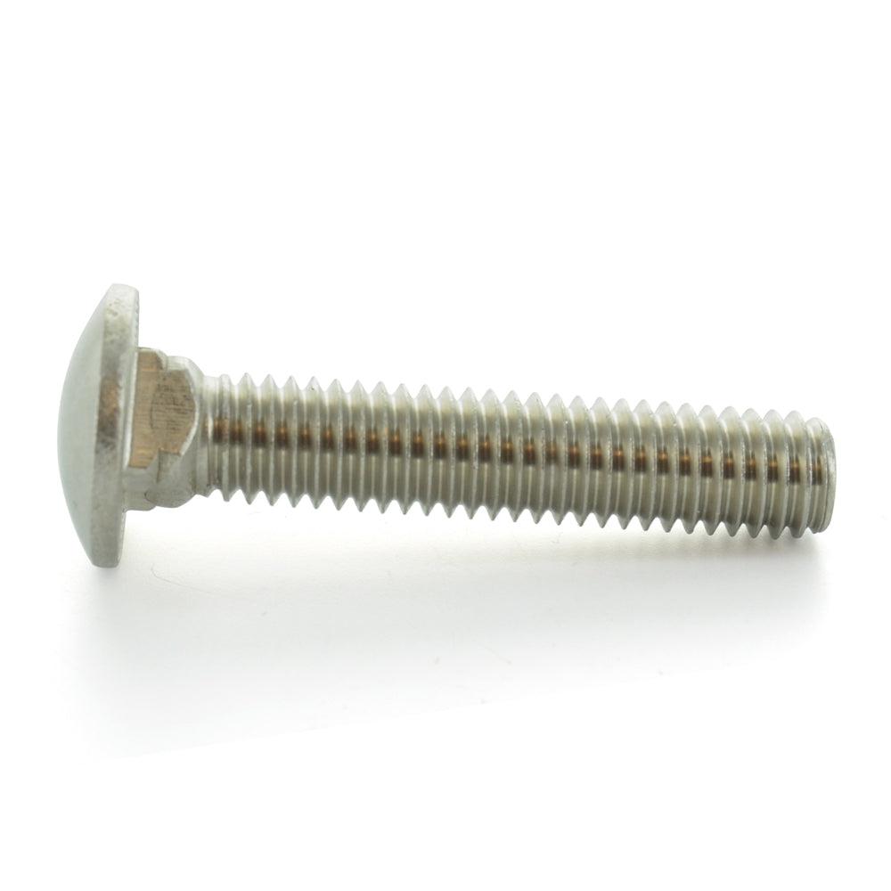 1/4-20 x 4 Inch Coarse Plain 18-8 Stainless Steel Round Head Carriage Bolt
