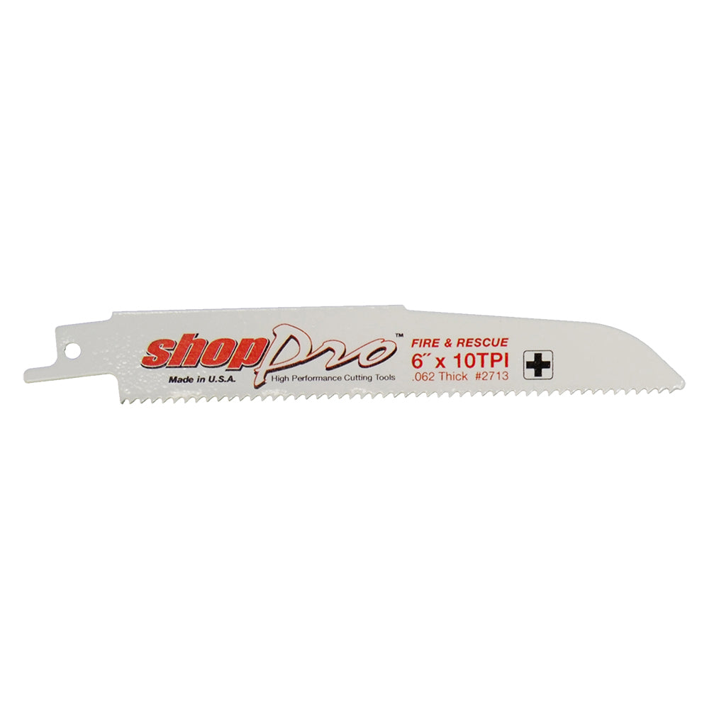 Shoppro 6 x 7/8 x 0.062 Fire & Rescue Reciprocating Saw Blade - 10 Tpi