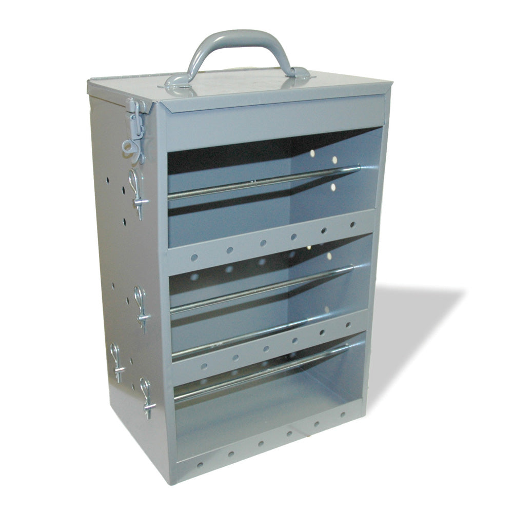 Gray Baked Enamel 3 Rack Wire Caddy and Terminal Storage
