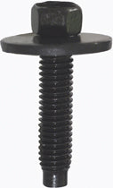 M6 x 1 x 28 mm Coarse Black Class 9.8 Dog Point Indented Hex Head Body Bolt With Free Spinning Washer