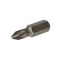 Pozidriv® Drive 1/4 Inch Hex Shank #2 Tip 1 Inch Length Steel Insert Bit
