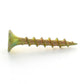 #6 x 2 Inch Coarse #2 Phillips Drive Bugle Head Yellow Zinc Heat Treated Steel Drywall Screw