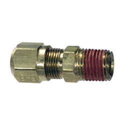 1/4 Inch x 3/8 Inch Brass Male Connector D.O.T. Air Brake Fitting with Sealant
