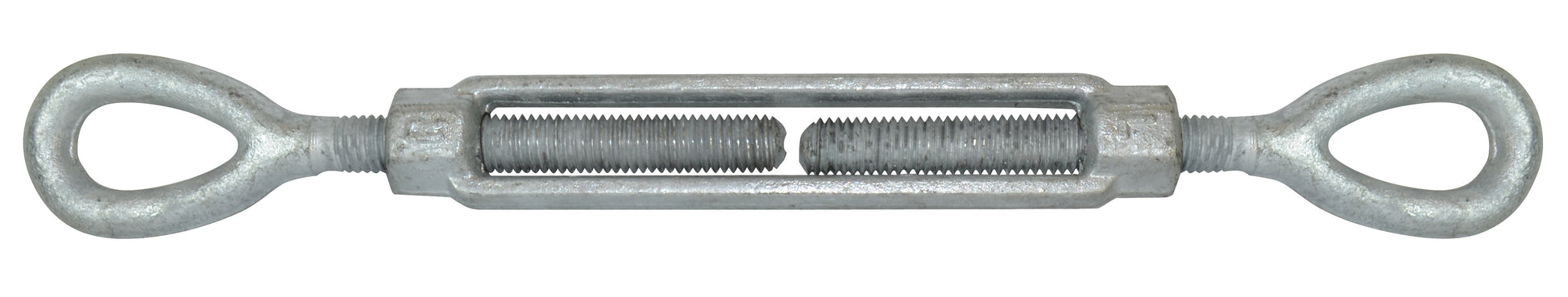 1/4 Inch x 4 Inch Hot Galvanized 1030 Carbon Steel Eye and Eye Turnbuckle