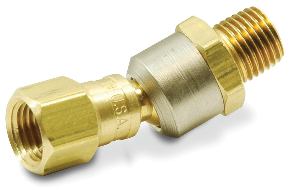 1/4 Inch Fpt  x  1/4 Inch Mpt Ball Swivel Conversion Fitting