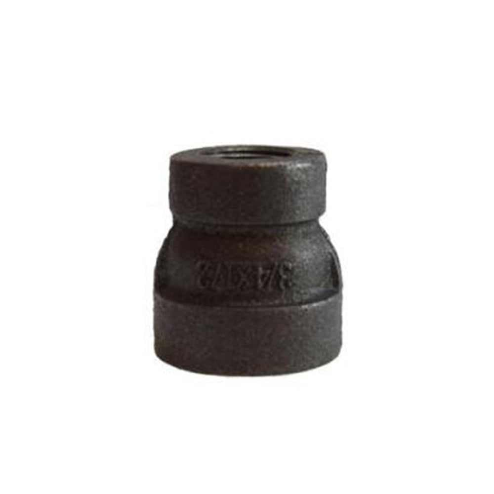 1 Inch X 1/2 Inch Sch 80 Fnpt Black Malleable Iron Reducing Coupling