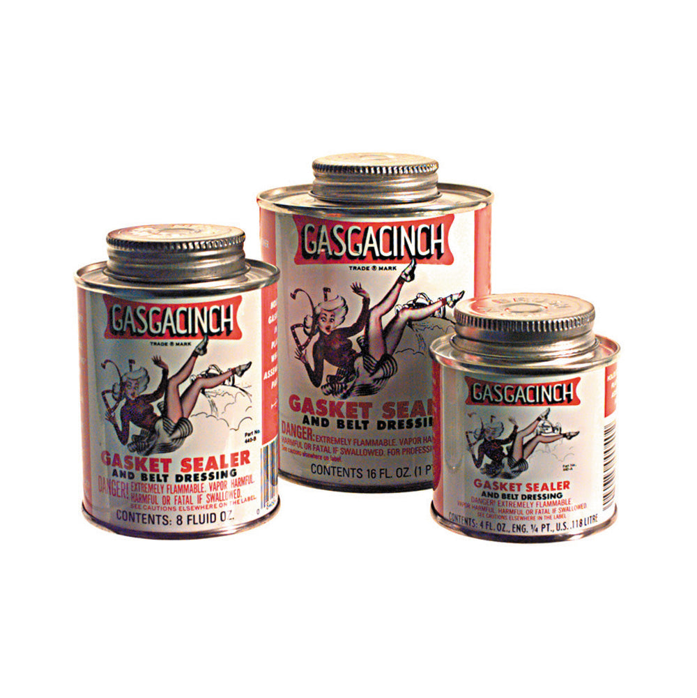 4 oz Gasgacinch Gasket Sealer and Belt Dressing Brush Top Can