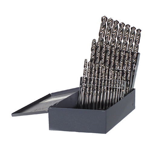 29 Piece Bright High Speed Steel General Purpose Jobber Length Drill Set With Metal Index