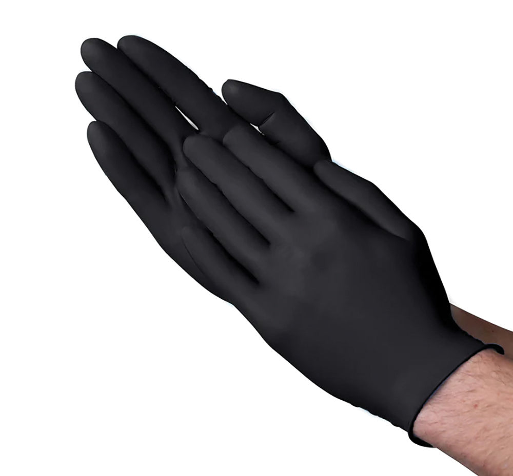 Medium 7mil Nitrile Disposable Gloves with roughened texture for grip. 100/box