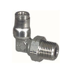 3/8 Inch x 3/8 Inch Compression Tube x Mnpt 316L Stainless Steel 90 Degree Push-To-Connect Elbow